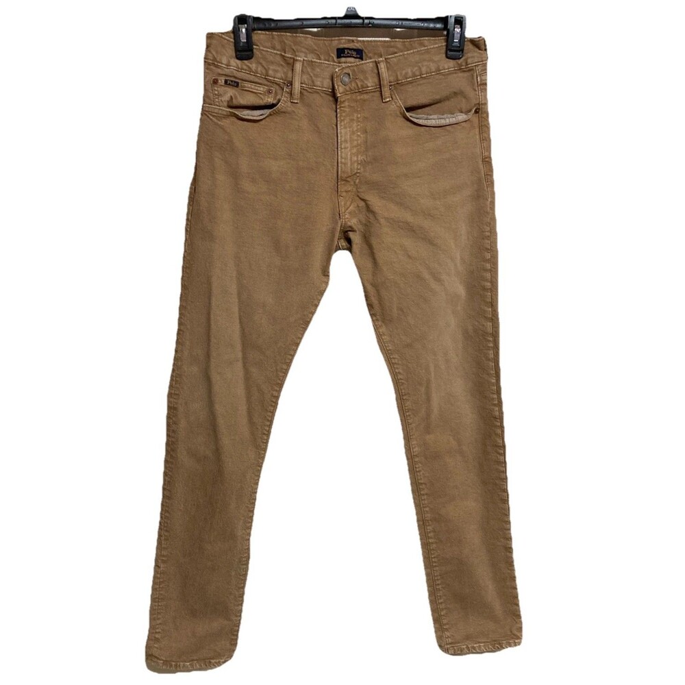 Men's Polo Ralph Lauren Sullivan Slim Jeans Tan Beige Medium Wash Size 34x34